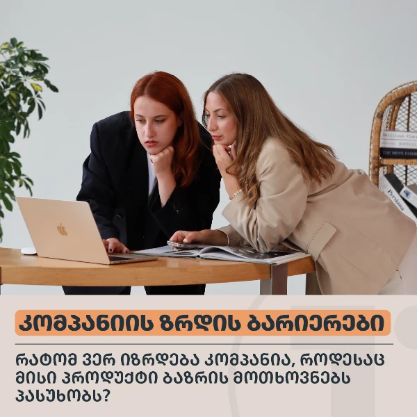 კომპანიის ზრდის ბარიერები: რატომ ვერ იზრდება კომპანია, როდესაც მისი პროდუქტი ბაზრის მოთხოვნებს პასუხობს?